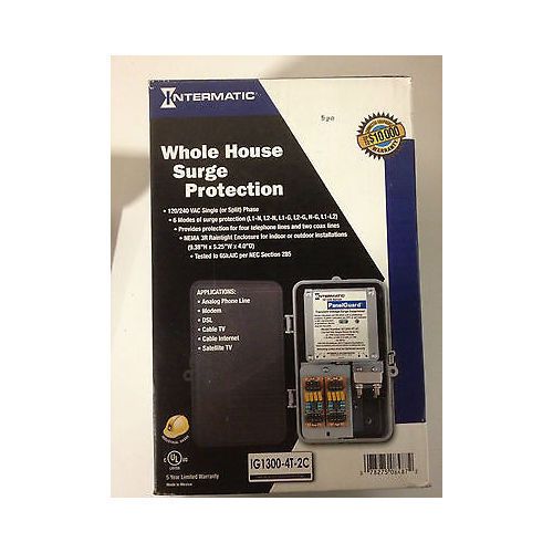 Nib intermatic ig1300-4t-2c whole house surge protection panel guard for sale
