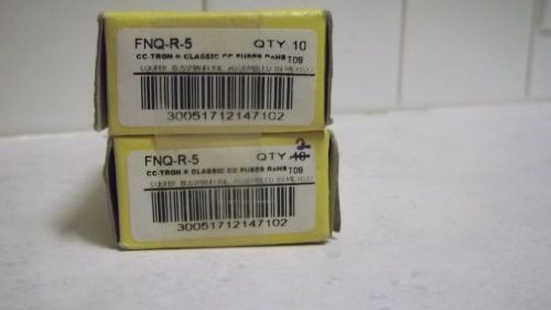 Lot of 12 new bussman 5a time delay fuse fnq-r-5 cc-tron 600v for sale
