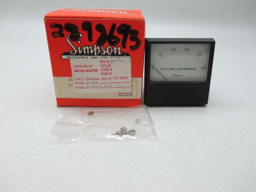 New simpson 2123 0-500 dc milliamperes  meter d458339 for sale