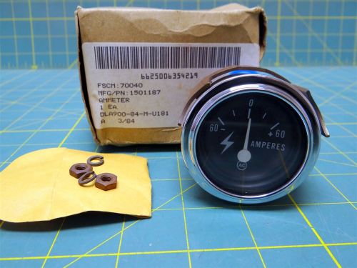 General electric 1501187 ac amperes ammeter 60-0-60 for sale