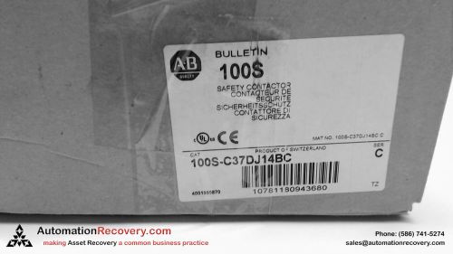 Allen bradley 100s-c37dj14bc series c safety contactor 600v 37a, new for sale
