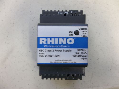Psc-24-030 - rhino 24vdc power supply, 1.25a, 30w for sale