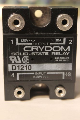 *NEW* CRYDOM D1202 SOLID STATE RELAY 3-32VDC IN - 120 VAC OUT / 2.5 AMP