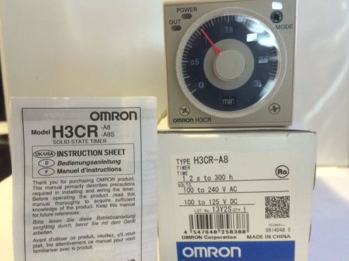 OMRON Timer H3CR-A8 ( H3CRA8 ) 100-240VAC / 100-125VDC new in box