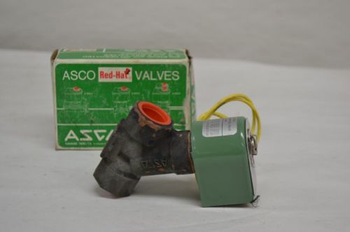 Asco 8222a49 angle body 110/120v-ac 1/2 in npt solenoid valve brass d205372 for sale