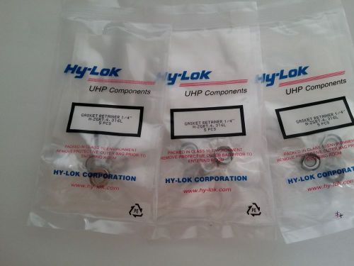 LOT OF 50 PCS HY-LOK GASKET RETAINER 1/4&#034; H-ZGRT-4,316L 5Pcs in 1 bag x 10 bags