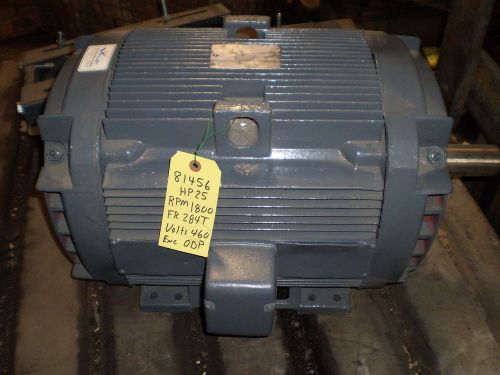 General electric motor 25 hp 1800 rpm 284t frame 460 voltage odp for sale