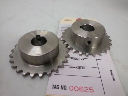 Lot of 2 SS35B25 STAINLESS STEEL3/4 IN SPROCKETS SS35B25