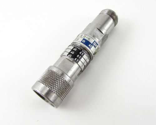 Weinschel 50-6 Attenuator Type N/Male - N/Female 5.98dB