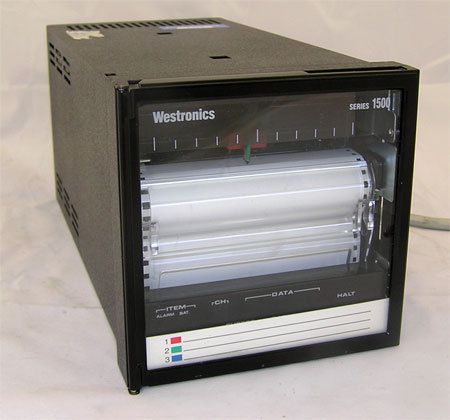 Westronics data acquisition chart recorder 1500 3 channel data logger for sale