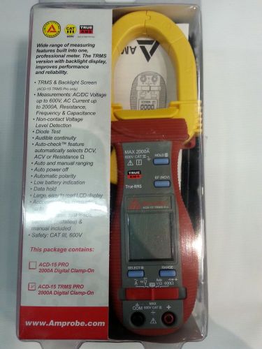 Amprobe ACD-15 TRMS-PRO 2000A Digital Clamp Multimeter W/ VolTect Non-Contact