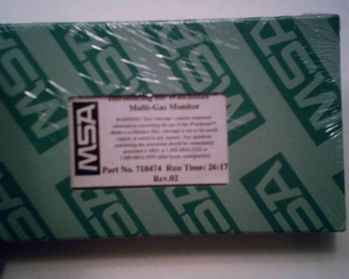 MSA WATCHMAN MULT-GAS  MONITOR VHS TAPE AND TECHNICAL MANUALS