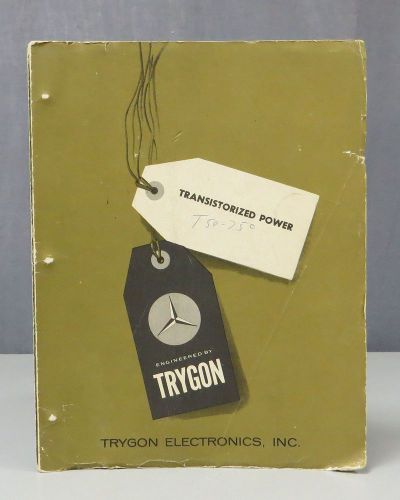 Tygron Electronics Transistorized Power T50/T20 Trylab Series Instruction Manual