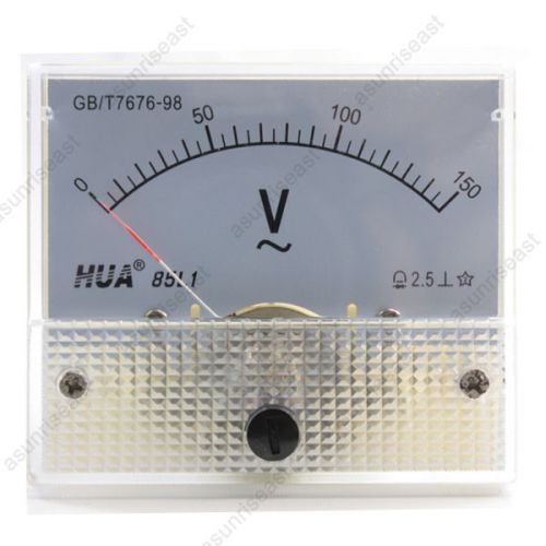 1xac150v analog panel volt voltage meter voltmeter gauge 85l1 ac0-150v for sale