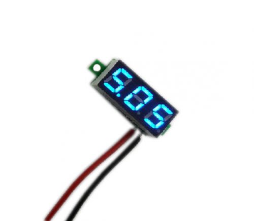 Blue led panel meter  nice new  lithium battery digital voltmeter dc 2.5v - 30 for sale