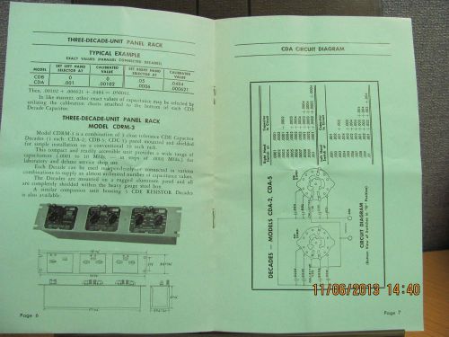 CORNELL-DUBILIER MANUAL CDA,B,C;CDRM: Capacitor Decades - Instruction # 19395