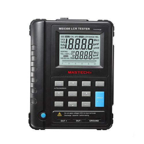 MASTECH MS5308 Handheld Portable LCR L C R Meter 100K Hz RS232 Serial/Parallel