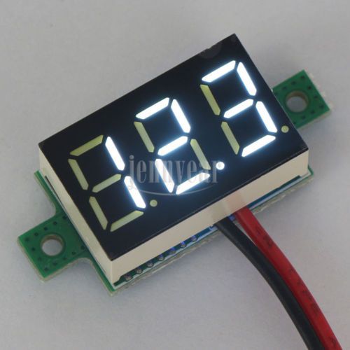 Digital 12 volt meter auto gauge voltmeter dc 3.00-32v voltage measure white led for sale