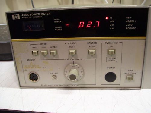 HEWLETT PACKARD 436A POWER METER COMES ON NO WAY TO TEST FURTHER SOLD AS IS