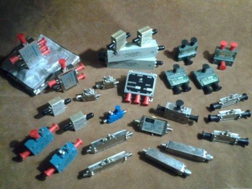 Lot of 29 rf microwave components avantek norsal macom amplifiers filters mixers for sale