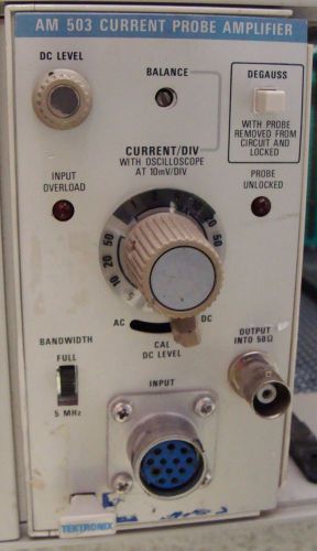 TEKTRONIX AM 503 CURRENT PROBE AMPLIFIER PLUG IN! AM503 ! CALIBRATED !