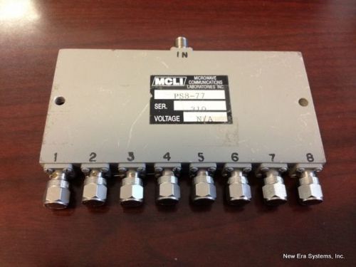 MCLI 8-Way Power Combiner MODEL NUMBER PS8-77 SMA-Female Connectors USED