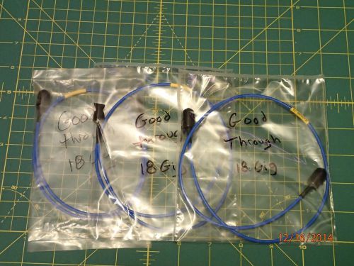 Lot of THREE Fairview Microwave RF cables SCA55086-24 SMA male - SMA male. 18Gig