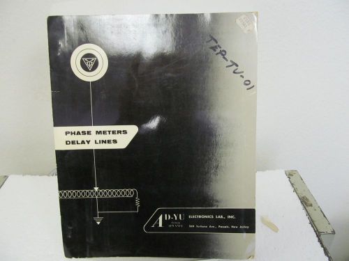 Ad-yu 205 a1, 205 a2 precision phase detector operating manual for sale