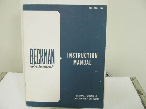 Beckman Model G Lab pH Meter Operations Manual w/diagram