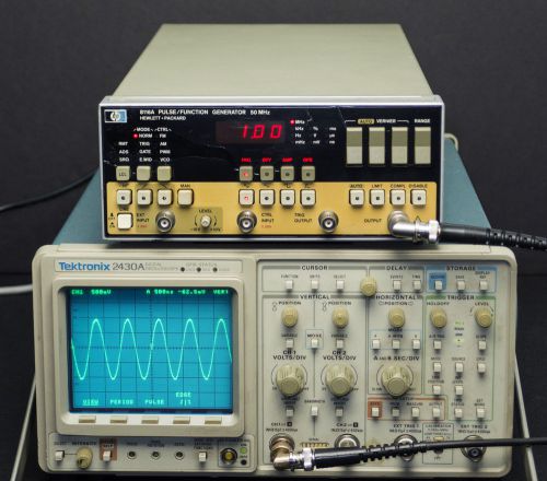 Hp / agilent / keysight 8116a 50 mhz pulse function generator working, but... for sale