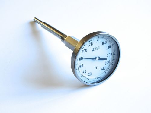 Weksler instruments thermometer, 20-240f, 2d divided, 14&#034; long, 5&#034; diameter, exc for sale