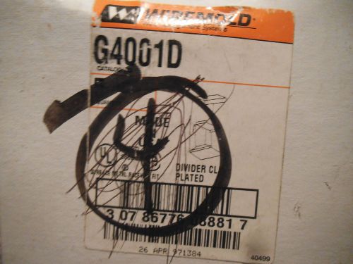 WIREMOLD G4001D PLATED DIVIDER CLIP- Pack of 4 - NEW