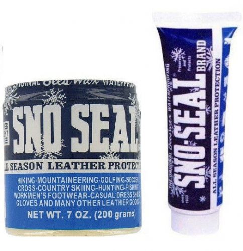 Atsko Sno-Seal Beeswax Snow Seal Guard 8oz Jar + 4oz Tube Salt Boot Waterproof