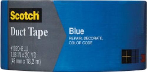 3m scotch, 2&#034; x 20 yd, blue, multi-purpose duct tape 1020-blu-a for sale