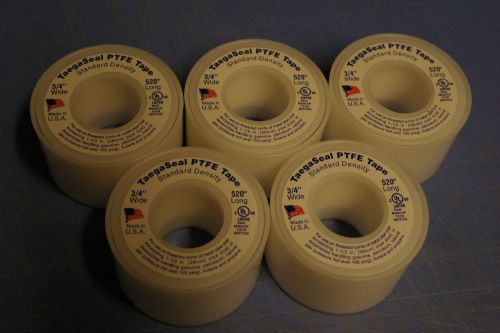 5 roles taegaseal ptfe teflon tape new 3/4&#034; wide, 520” seal material 131n mh7532 for sale
