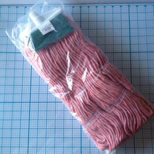 NEW GREASE BEATER MOP HEAD - CT02006GB - RED MOP - SEALED IN PLASTIC - SCREW ON