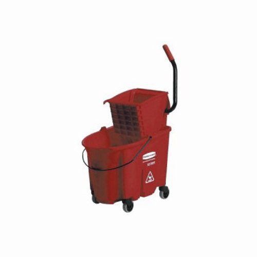 Rubbermaid WaveBrake 35-qt. Mop Bucket &amp; Wringer, Red (RCP 7588-88 RED)