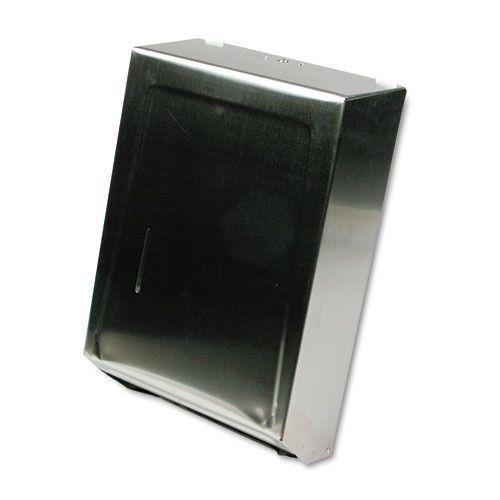 Ex-Cell Metal Wall Mount C-Fold / Multi-Fold Paper Towel Dispenser, Stainless