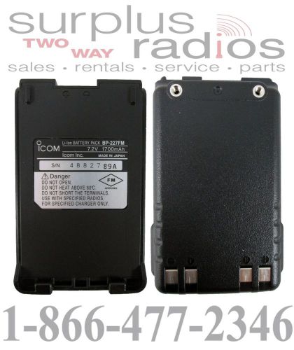 Icom BP227FM OEM 1850mAh 7.4V IS Approved Li-Ion Battery F50 F60 F50V F60V M88