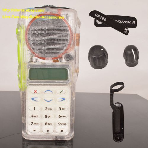 Transparent  housing case for Motorola GP380 ( LCD+Ribbon Cable+Speaker+mic)