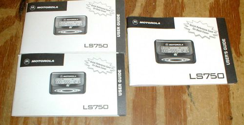 3 - Motorola LS750 Pager, Pocket Users/Instruction  Manual