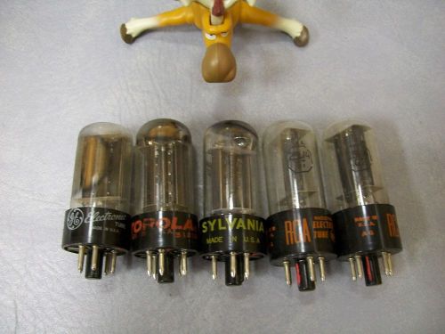 25W4GT Vintage Vacuum Tubes   Lot of 5  GE / Motorola / RCA / Sylvania
