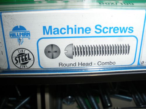 3/8-16 x 1/2&#034; round slotted head machine screws zinc (100) total  3/8&#034; for sale