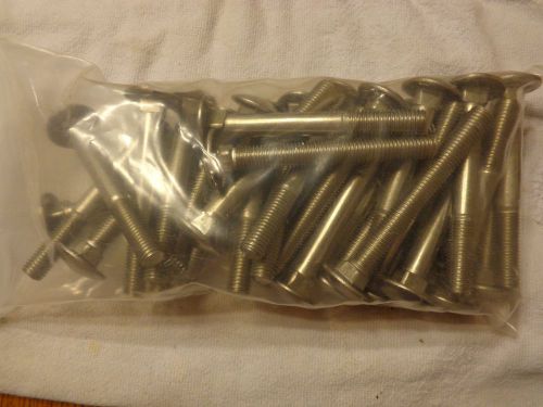 1/2&#034;-13 x 4&#034; 18-8 stainless steel round head carriage bolt (qty 35) for sale