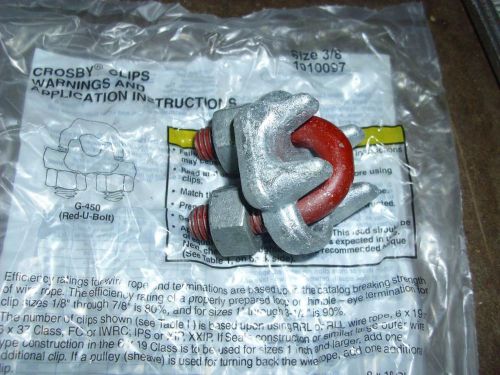 Lot of 5 ** new ** crosby g-450 red-u-bolt 1010197 3/8&#034;  ** lot of 5 ** new for sale