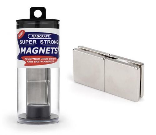 Magcraft 613 1&#034;x1&#034;x1/8&#034; Rare Earth Block Magnets (4)