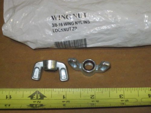 20 STEEL WING NUTS 3/8&#034;-16 WING NYLON NEW