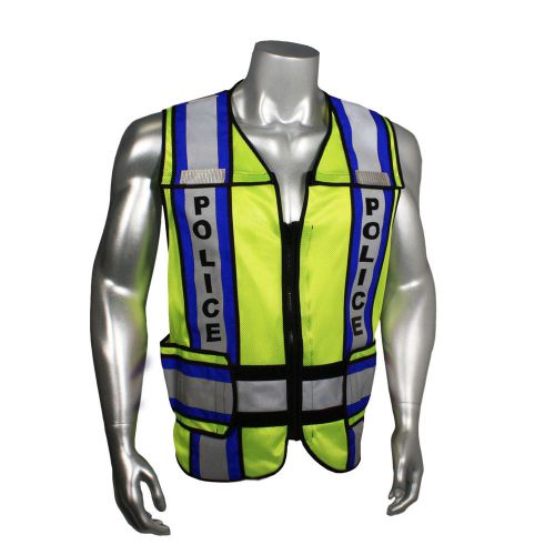 Police Law Enforcement Traffic Breakaway Green Reflective Safety Vest Radians