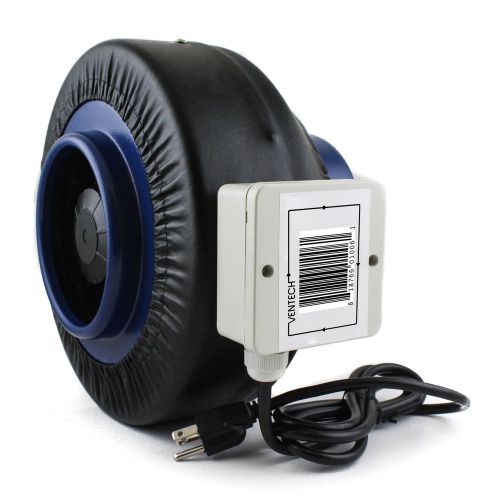 Ventech if6 6&#034; inline duct booster blower fan hvac 440 cfm new for sale