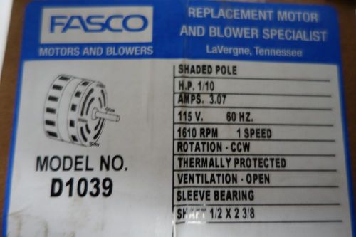 Fasco blower motor d1039/71086818 for sale